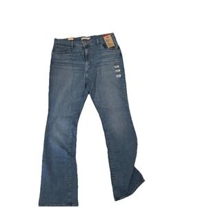 Levis 725 High Rise Bootcut Jeans Womens 16 Medium W33 L32 Blue Denim Hypersoft